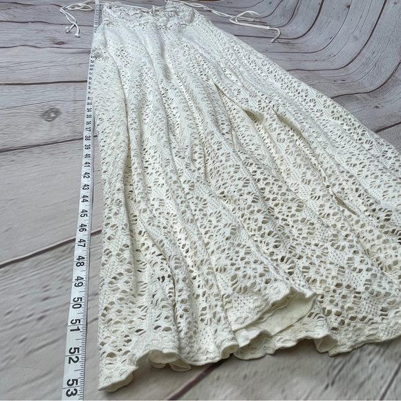 FREE PEOPLE Beach light crochet beige coverup jumpsuit, size M - Picture 16 of 16